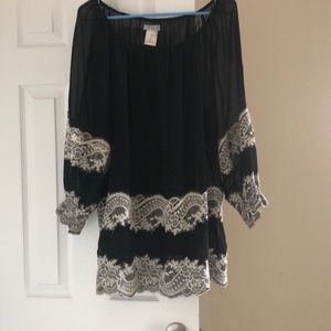 Black sheer top